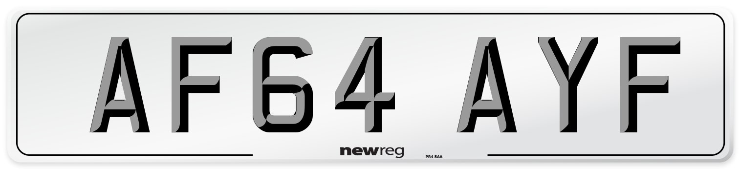 AF64 AYF Number Plate from New Reg